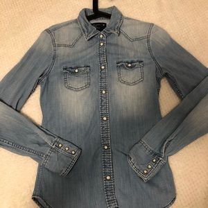 Denim Button Up Long Sleeve